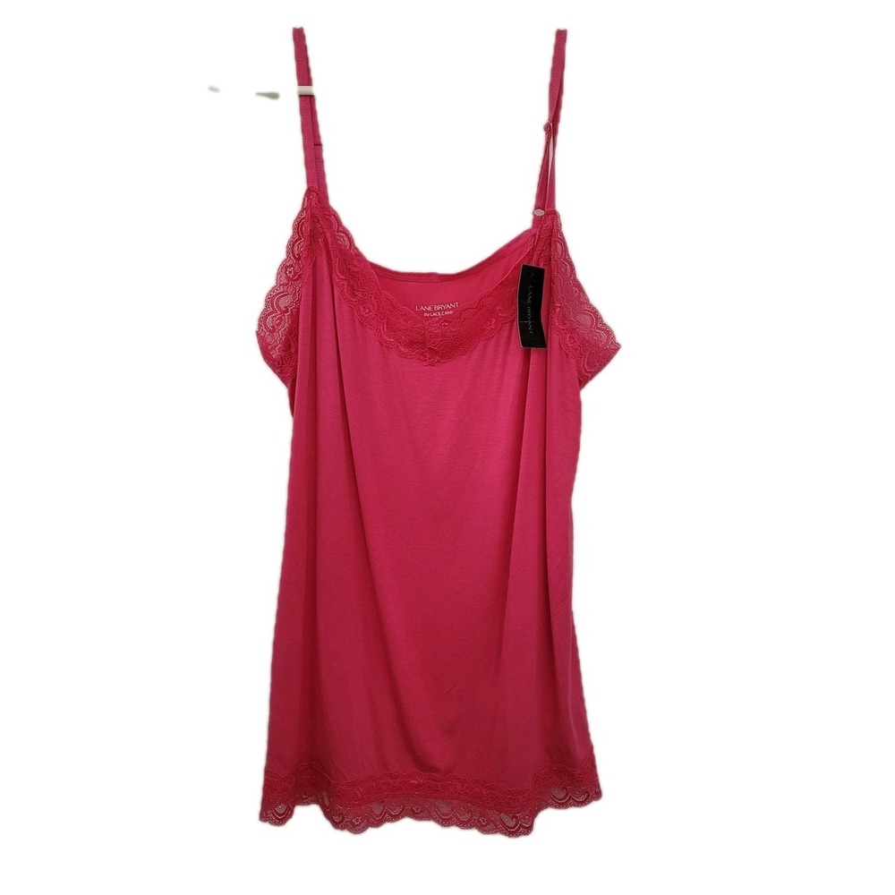 Lane Bryant The Lace Cami Size 18/20 Pink Y2K Summer Beach Preppy Comfy Sexy‎